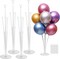 4 Sets Balloon Stand Kit for Table – Balloon Sticks with Base for Birthday, Graduation, Wedding & Party Decorations (White)